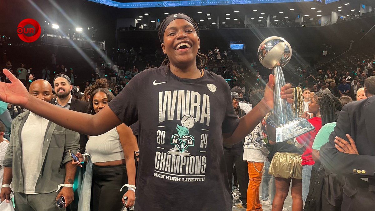 OurNewsRev's tweet image. MVP: Your 2024 WNBA Finals MVP is @jus242; JJ had 17 points, five rebounds and one assist for the win. JJ is the first Bahamian to win a WNBA championship. This is also the Liberty’s first championship title.🇧🇸🔥🗽🏀💪🏾
