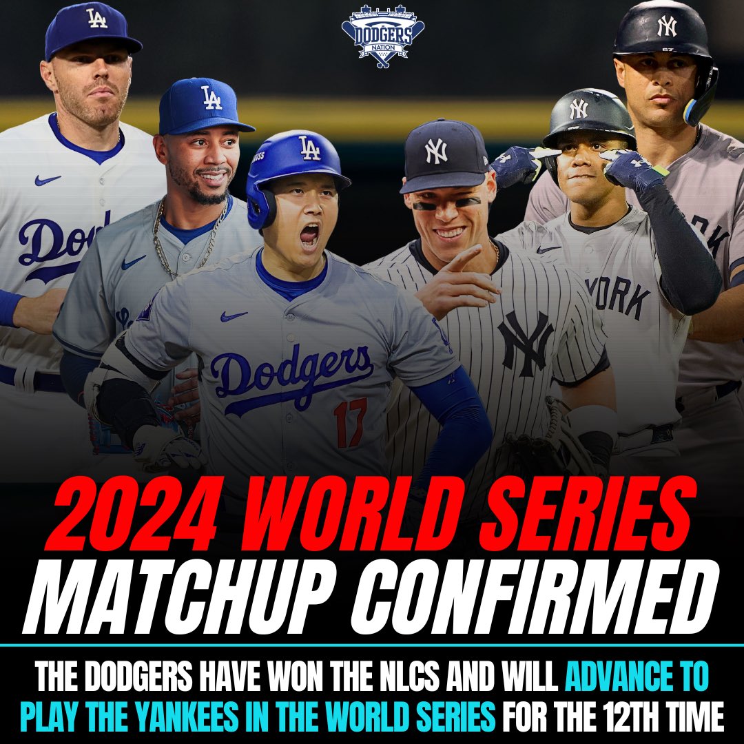 For the first time since 1981, the Dodgers will face the Yankees in the World Series.

This will be the 12th time they’ve faced off here and between Shohei Ohtani, Aaron Judge, Mookie Betts, Juan Soto and more, the star power is immaculate.

GENERATIONAL MATCHUP 🤩
