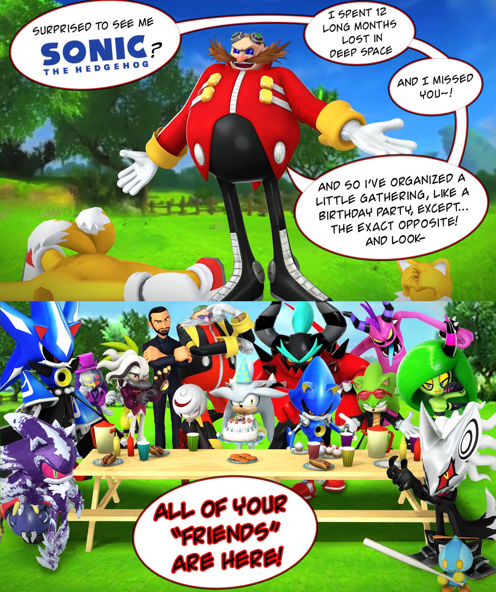 NibrocRock's tweet photo. Sonic Generations but Sonic shows up at the wrong party. https://t.co/NTSzLOkHON