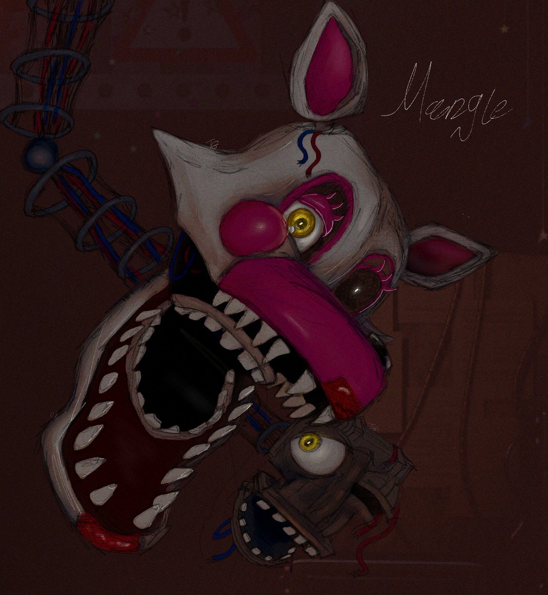 CrowsLollipop's tweet photo. Mangle ‼️ #fnaf #FiveNightsAtFreddys #mangle #manglefnaf #fnafmangle #fnaf2 #fnafart https://t.co/LMfRUODkMH