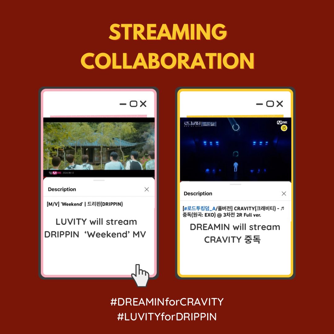 etrnl_unvrse's tweet photo. LUVITYs, we are happy to announce our streaming collaboration with @DRPNMYTeam

LUVITY will help to stream DREAMIN 'Weekend' MV

🔗https://t.co/HP76nhSFMW

Please participate using below hashtag!

#LUVITYforDRIPPIN
#DREAMINforCRAVITY https://t.co/HLeSvLtdlT