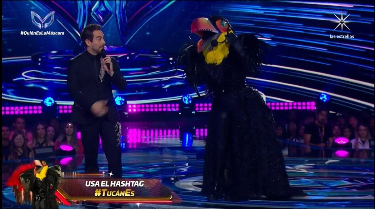 Real_E12's tweet photo. Primera eliminada Tucan🦜 y es la gran Martha Sanchez merecia más😍✨️😍
Sin duda ese acento español no miente tio🤭
Y el Sr. Intuicion siempre acertandole😌
#QuiénEsLaMáscara https://t.co/QJbrwVCnqS