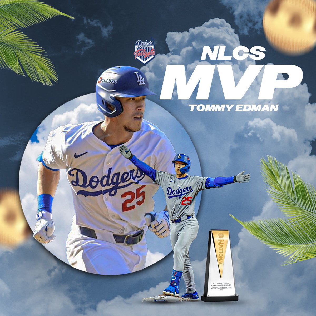DodgersTailgate's tweet photo. Tommy Edman is your NLCS MVP!! #LetsGoDodgers https://t.co/69x7NWQLea