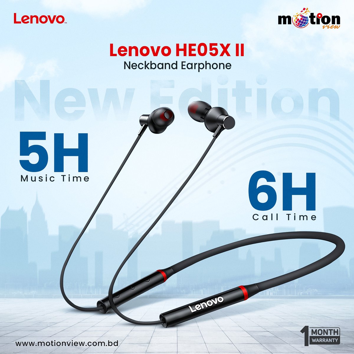 MotionViewBD's tweet image. If you are looking for a neckband that will be value for money in an affordable price, then Lenovo HE05X II (New Edition) is for you!
#motionview #lenevo #Neckband #musiclover #lowprice #budgetfriendly
