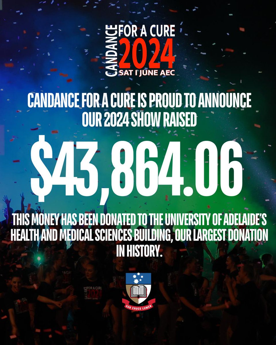 DRMCRL (@drmcrl) on Twitter photo A BIG thank you to CanDance for a Cure and their unbelievable efforts this year with the amount they raised at their fourteenth annual South Australian event.
These funds will help contribute to the forever important life-saving cancer research at <a href="/UniofAdelaide/">Uni of Adelaide</a>. A BIG thank you to CanDance for a Cure and their unbelievable efforts this year with the amount they raised at their fourteenth annual South Australian event.
These funds will help contribute to the forever important life-saving cancer research at <a href="/UniofAdelaide/">Uni of Adelaide</a>.