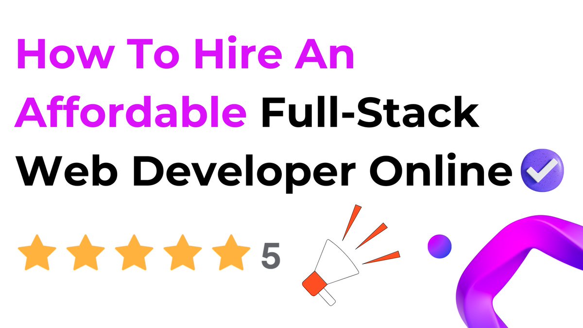 hirefreelancet's tweet photo. How To Hire An Affordable Full-Stack Web Developer Online

Check The Article: https://t.co/tpMg5l0vyP

#Hire #Affordable #FullStackWebDeveloper #webdevelope https://t.co/l87z70pZgo