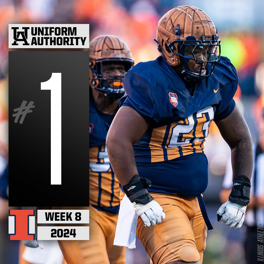 Uniform Authority (@uniauthority) on Twitter photo #UniAuthority Week 8 Uniform of the Week:
1. <a href="/IlliniFootball/">Illinois Football</a>
#UAWeek8 | <a href="/ILLequipment/">Illinois Football Equipment</a> #UniAuthority Week 8 Uniform of the Week:
1. <a href="/IlliniFootball/">Illinois Football</a>
#UAWeek8 | <a href="/ILLequipment/">Illinois Football Equipment</a>