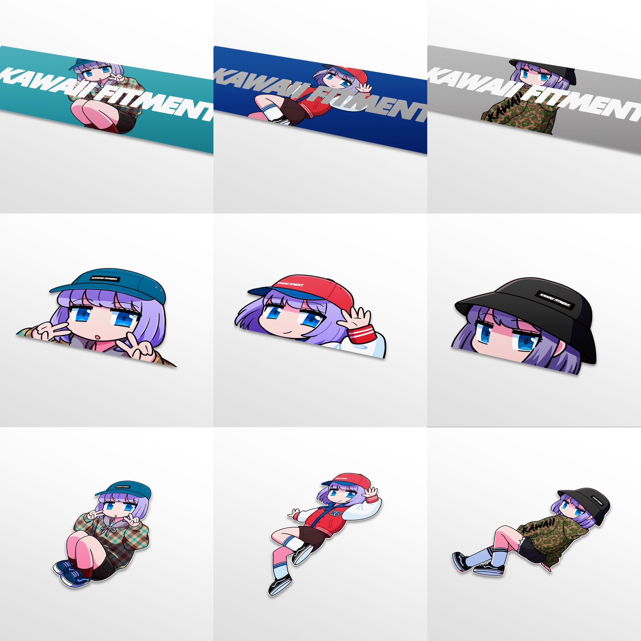 KAWAII FITMENT. ステッカー 即納◎ kawaii fitment ステッカー - 車外