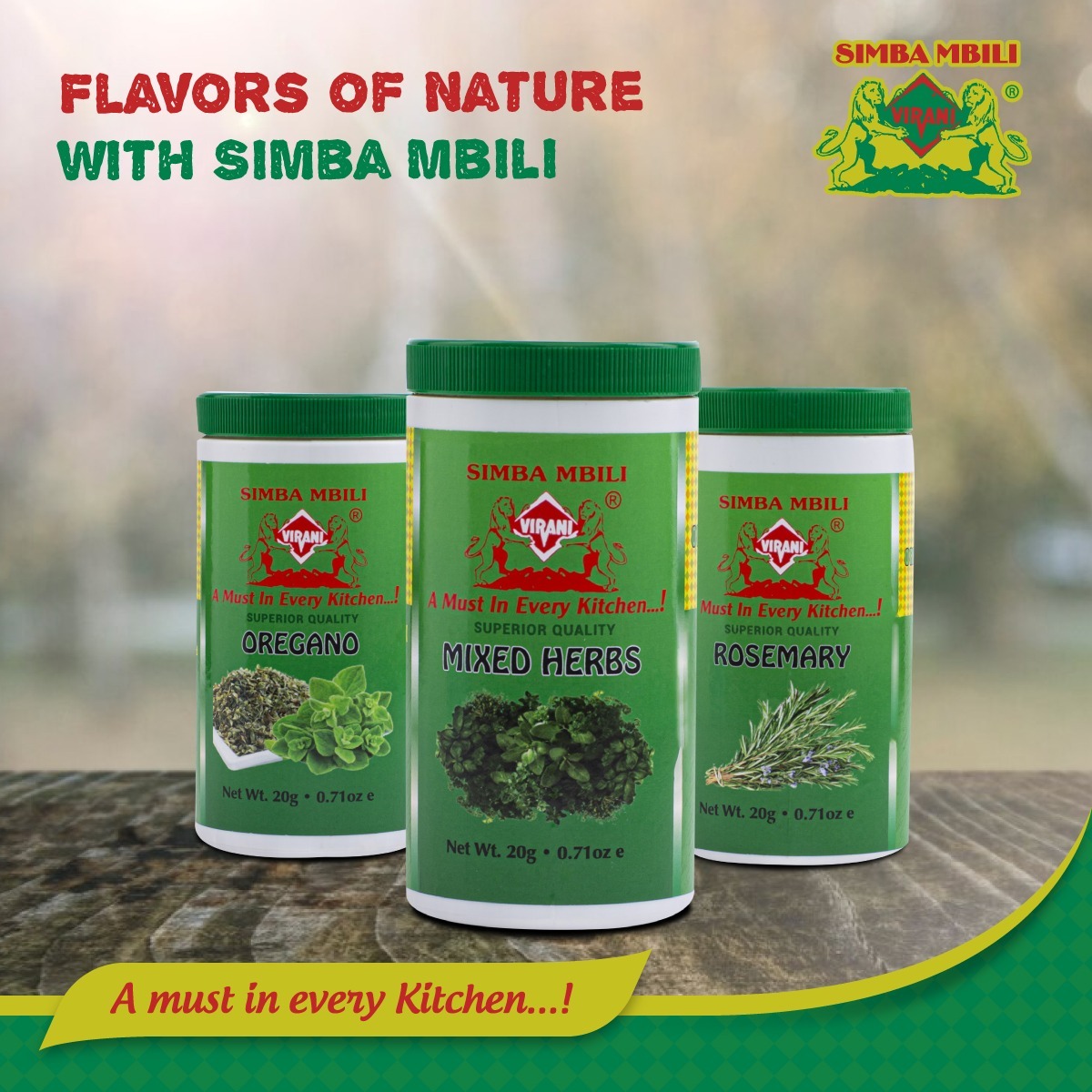 simbambilispice's tweet photo. Whether grilling, roasting or simply seasoning, Simba Mbili herbs provide the perfect touch of natural flavor and freshness. Swipe through to discover how our herbs transform your dishes.#SimbaMbiliFlavors #MixedHerbsLove #HerbalGoodness #RosemaryMagic #OreganoPerfection https://t.co/XQUtlJ8F02