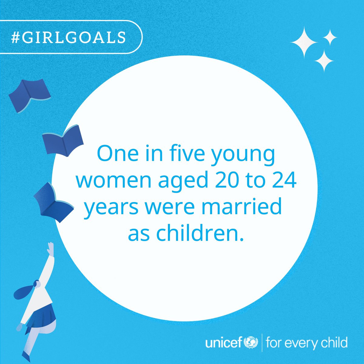 Every girl has the right to access education, make her own choices and be protected from violence.

Child marriage takes away these rights.

At the current pace, the world is 300 years away from ending this harmful practice.

We all have a role in stopping it. Act now. #GirlGoals