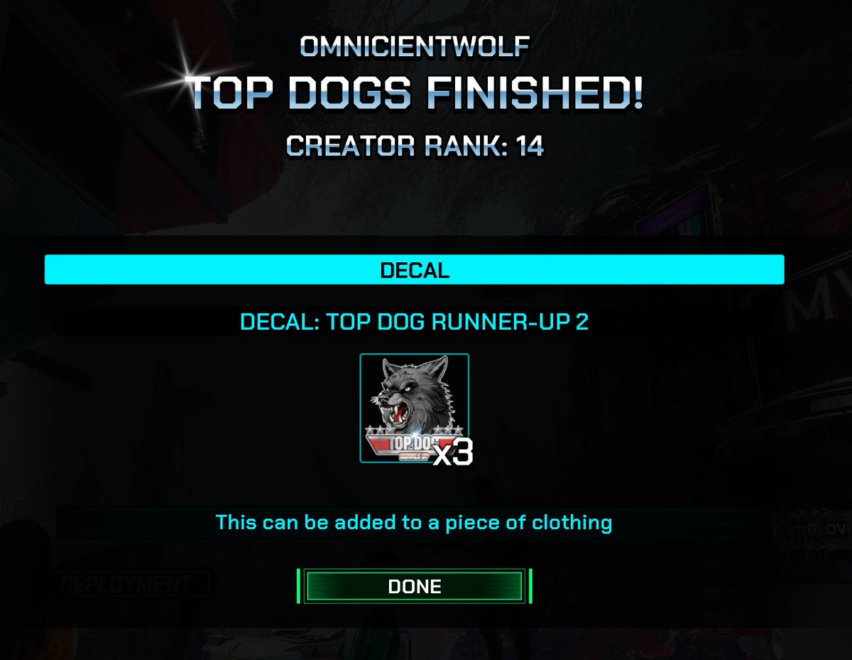 OmnicientWolf's tweet photo. Officially finished 14th out of 131 spots in the @AscendantGame Top Dog competition!

It was a lot of fun, and we steadily improved on MnK as well! 😁

Big thank you to the team for including me and having me in a video game 🤝

#ASCENDANTgame #SteamNextFest https://t.co/qMUnCNLmFW