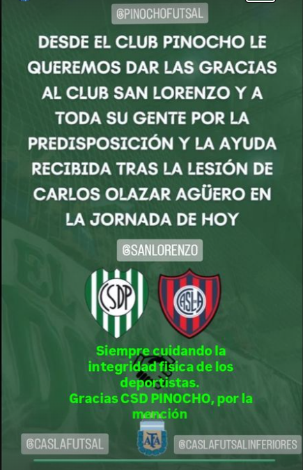 CuervoMatador's tweet photo. @CASLAFutsal  @SanLorenzo https://t.co/9fgyo7UgjR