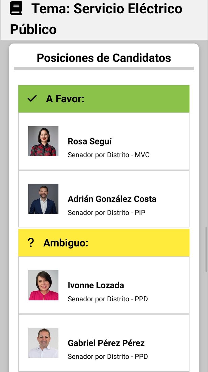 aseguratuvoto's tweet photo. Hemos actualizado la página con las posiciones en varios temas de @RosaSeguiMVC, @AGONZALEZCOSTA, @ilozr, y más.

Estas son basadas en sus respuestas al debate del Distrito de San Juan que tomó lugar la semana pasada.

Para más detalles de los cambios: https://t.co/LLvJi95e6D https://t.co/VgGXbXK90j