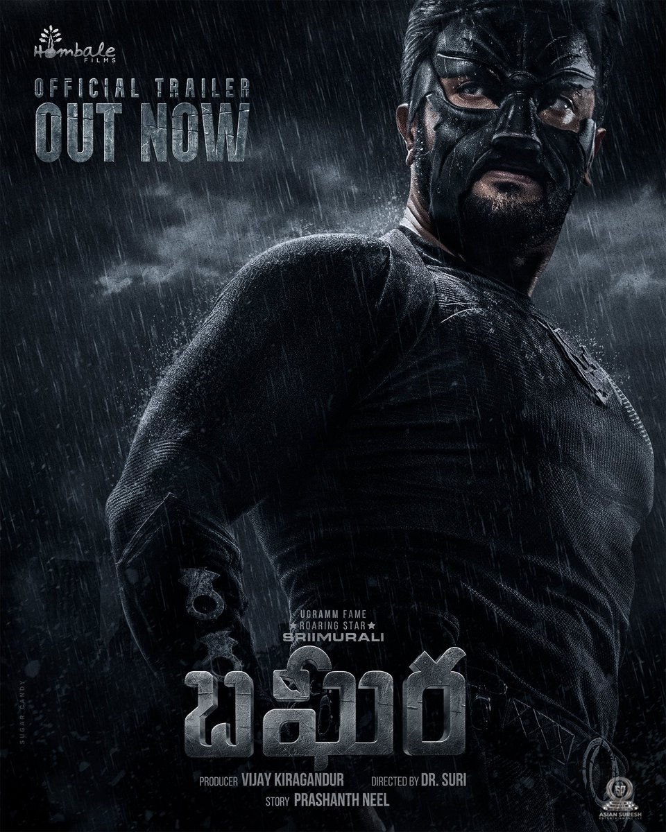 It’s time to ROAR 💥💥
Presenting #BagheeraTrailer to you all!

Kannada - youtu.be/CEfYokG1SF8

Telugu - youtu.be/O38mUkgL-w8

#Bagheera in cinemas worldwide from October 31st .

<a href="/SRIMURALIII/">#SRIIMURALI</a> #DrSuri #PrashanthNeel <a href="/VKiragandur/">Vijay Kiragandur</a> <a href="/rukminitweets/">rukmini</a> <a href="/AJANEESHB/">B AJANEESH LOKNATH</a> <a href="/hombalefilms/">Hombale Films</a>