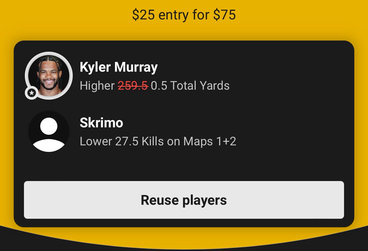 ChrolloBetts's tweet photo. Let’s cash. Murray promo on @UnderdogFantasy 

Proj 25.60 Kills. 24 on PP. 

https://t.co/qX6cCoiWk5

👉 https://t.co/5Is4RLmk5F

#betting | #bettor | #gamblingtwitter | #gamblingx | #prizepicks | #sleeperpicks | #underdog | #potd | #proplocks | #nba | #mlb | #wnba         | #freebandzgang | #nhl