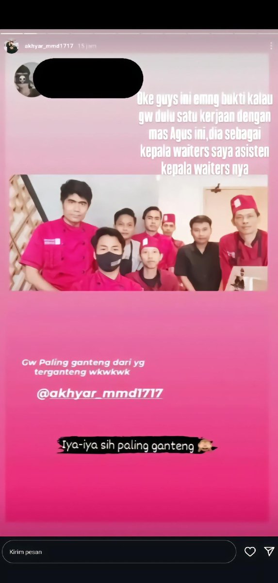 Akhirnya temen kerja Agus speak up gimana kelakuan si Agus..

sekarang paham kenapa dia sampe di siram