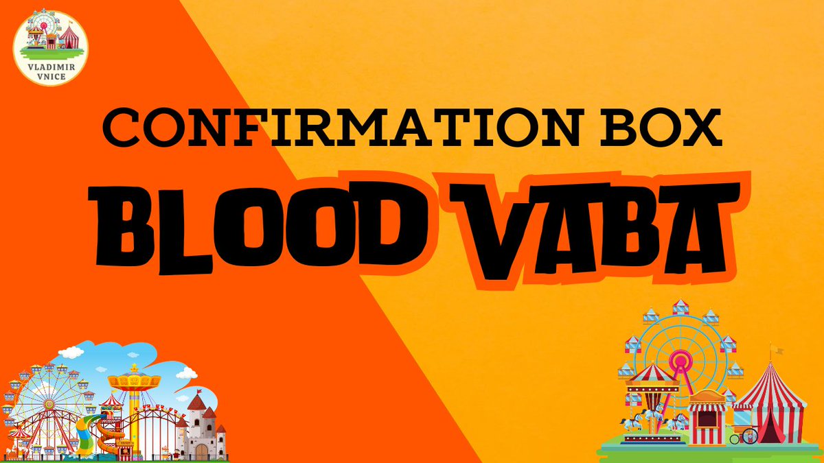 ㅤ

𝑪𝒐𝒏𝒇𝒊𝒓𝒎𝒂𝒕𝒊𝒐𝒏 𝑩𝒐𝒙 [ 𝑩𝒍𝒐𝒐𝒅 𝑽𝒂𝒃𝒂 𝑻𝒆𝒓𝒎 𝟏𝟐𝟒]

ㅤ