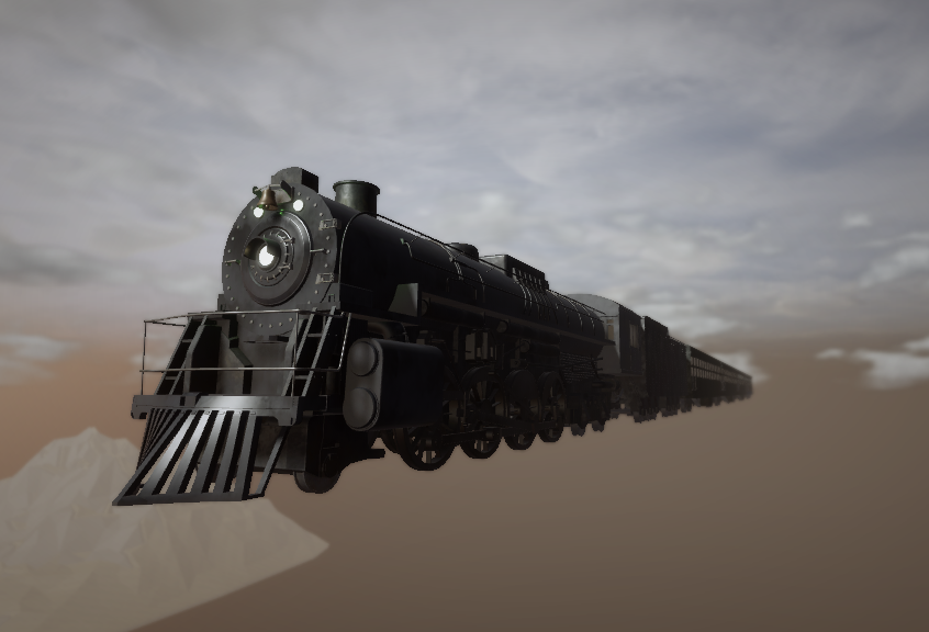 The polar express inspired locomotive I made around a year ago. (yup, its floating; the polar express is magical after all..)