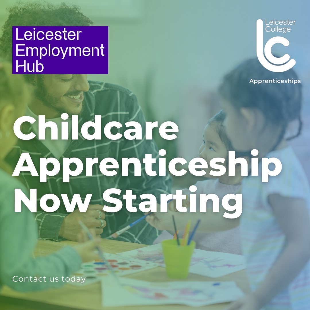 Leicester College has partnered with Leicester Employment Hub to offer a new apprenticeship program at the college! Take your first step towards a rewarding career in early childhood education - message us now to find out more and secure your spot! 🎉 #Leicestercollege #Childcare