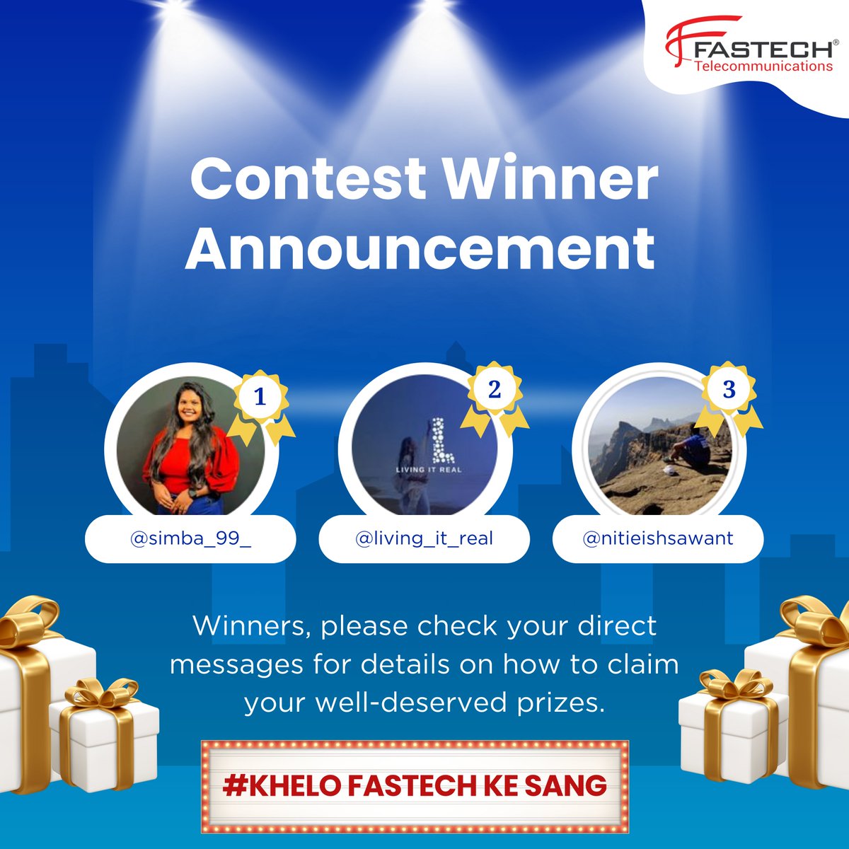 fastech_T's tweet image. Congratulations to #KheloFastechKeSang winners!! 
 
Kindly check your DM for Vouchers!📩 
Kindly claim them within a week!! 
 
A special thank you to everyone who participated and showed their support and enthusiasm! 🙌 

#FastechTelecommunications #ContestWinners