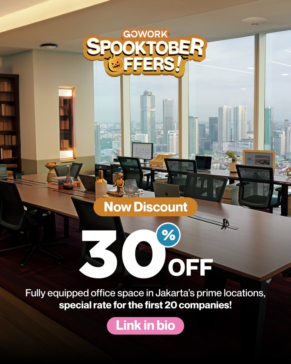 LetsGoWork's tweet image. MinGo siap menyambut! Pas banget nih Pak AHY, ada promo sewa private office di #GoWork. 😎