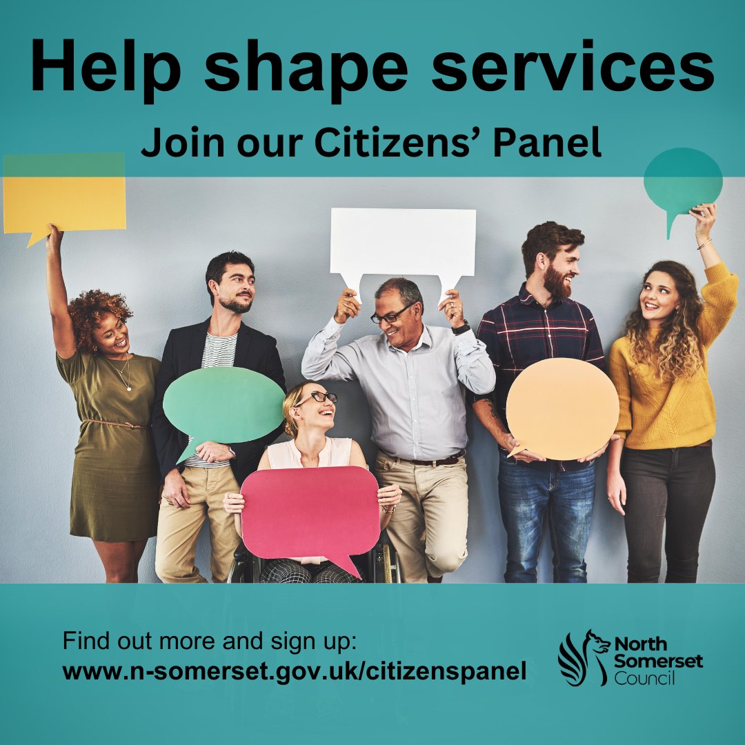 #GetInvolved and help shape North Somerset’s future by joining our Citizens’ Panel! 📣💬🙌

Take part through online surveys to help us improve and develop services.

Find out more and sign up at orlo.uk/4ScWX