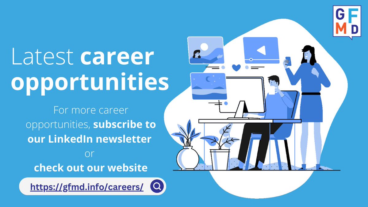 💼 Don't miss out! Stay updated with GFMD's weekly roundup of #careeropportunities in media development, journalism support, and media policy: linkedin.com/pulse/latest-c…

📩 Subscribe to our LinkedIn #MediaDev Insider newsletter here: lnkd.in/dPPWYmCz