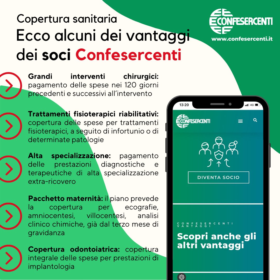 ✅ #Confesercenti mette a disposizione di tutti i soci una vantaggiosa copertura sanitaria integrativa esclusiva. Un nuovo #servizio di grande #qualità.
📌 A gestire l’opportunità è la Mutua #Imprese #Hygeia
➡️ confesercenti.it/diventa-socio-…