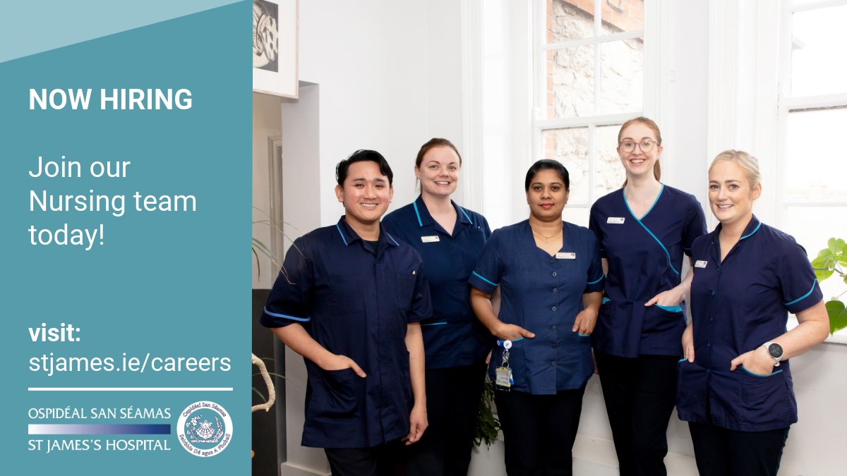 stjamesdublin's tweet photo. ๐๐We're #Hiring for a number of #Vacancies, including: #StaffNurse #SeniorDietitian and #SeniorOccupationalTherapist
๐ขFor more #Information and to #ApplyNow, visit
https://t.co/bvV9KYZRw5๐
#JobSearch #Hiring #SJHNursing #ComeWorkWithUs https://t.co/y9XqJ98RsR