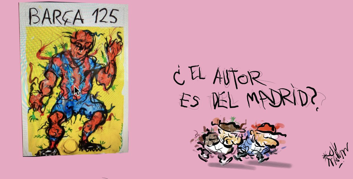 SieteSofi's tweet image. Viñetas de @JLJLMartin y @NapiHumorista sobre el cartel de #MiquelBarceló para el 125º aniversario del #Barca #Barcelona 

➕#humor &amp;amp; #arte #CartoonArt #cartoon #art #cartoons 
👉vetustideces.blogspot.com/2024/10/clipda…