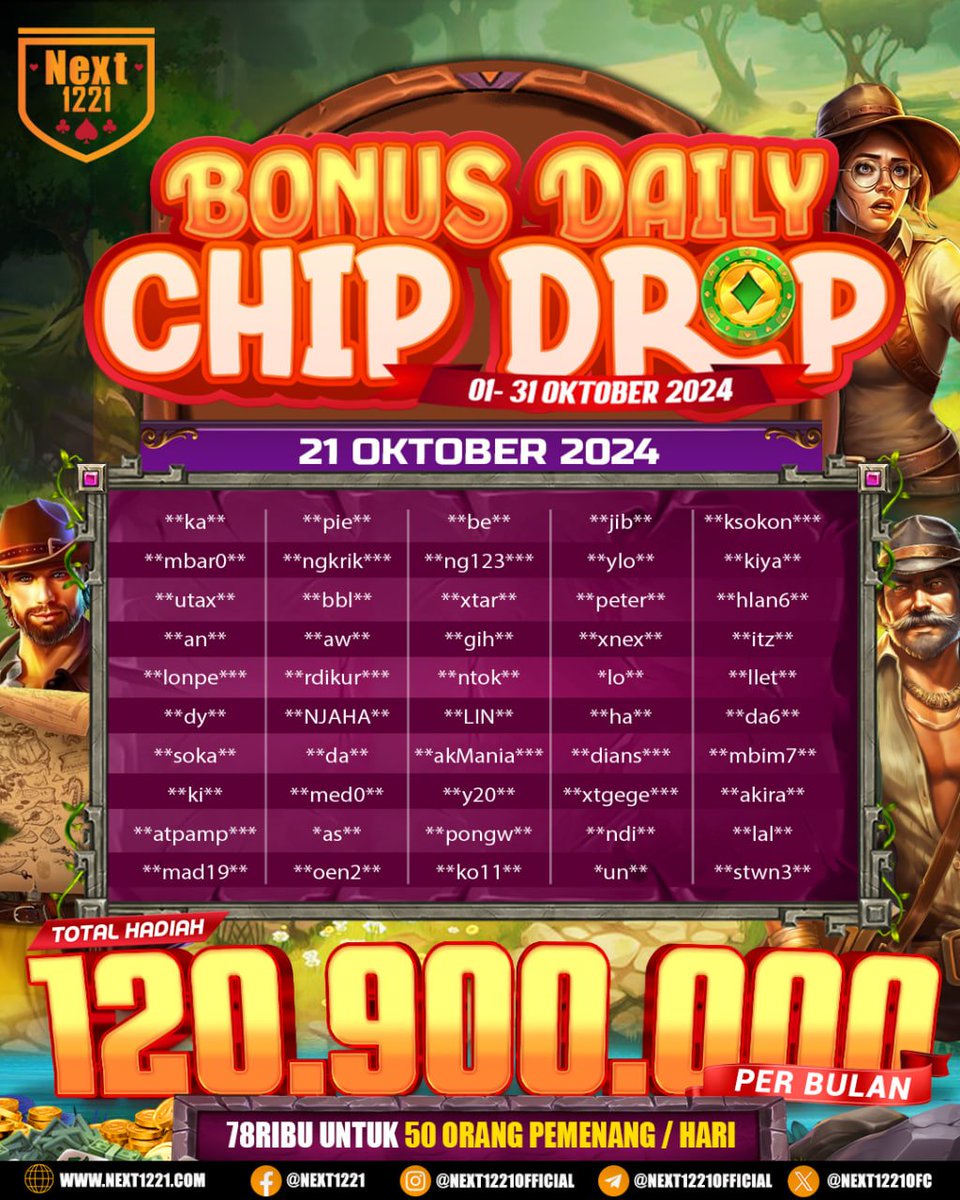 Daftar dan Langsung Berkesempatan Kantongin 
Rp 120.900.000,- 
Yang Akan Dibagikan ke 50 Member SETIAP HARInya

BUKTI NYATA ⬇️⬇️