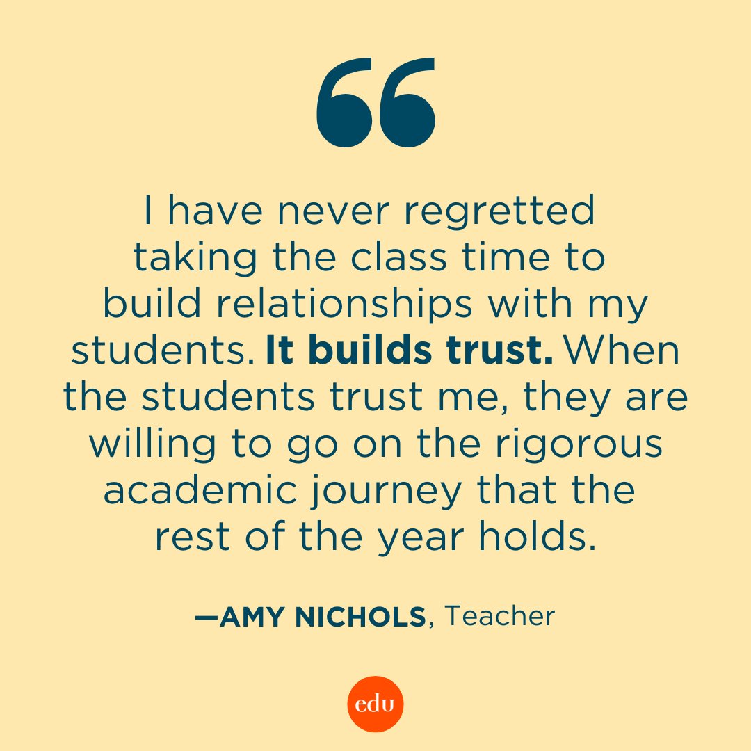 Amy shares her favorite relationship-building activities for older students: edut.to/3BTPEgU