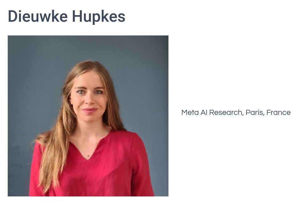 🚀 We’re thrilled to welcome our second invited speaker, <a href="/_dieuwke_/">Dieuwke Hupkes</a> from <a href="/AIatMeta/">AI at Meta</a>! Don’t miss her talk, "Generalisation in LLMs – and Beyond," see you there at #clicit2024! 
clic2024.ilc.cnr.it/invited-speake…
<a href="/AILC_NLP/">AILC_NLP</a> #NLProc