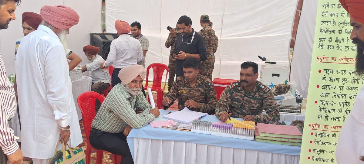dgafms_mod's tweet image. #GeneralHospital along with other medical units of #FerozepurMilitaryStation  conducted a Medical Camp as part of a mega ex-servicemen rally on 20 Oct 24 covering 7 districts of Punjab. Various Medical facilities like screening for lifestyle diseases including cancer, dental and…