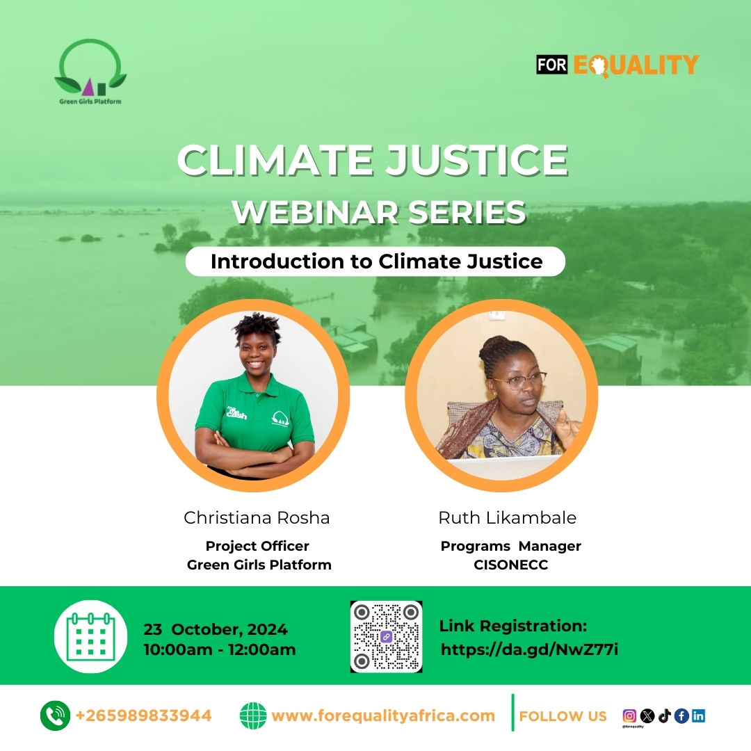 We are excited to interact with you this coming Wednesday on the Climate Justice Webinar Series! Follow this link to register: da.gd/NwZ77i or scan the QR code appearing on the flyer.