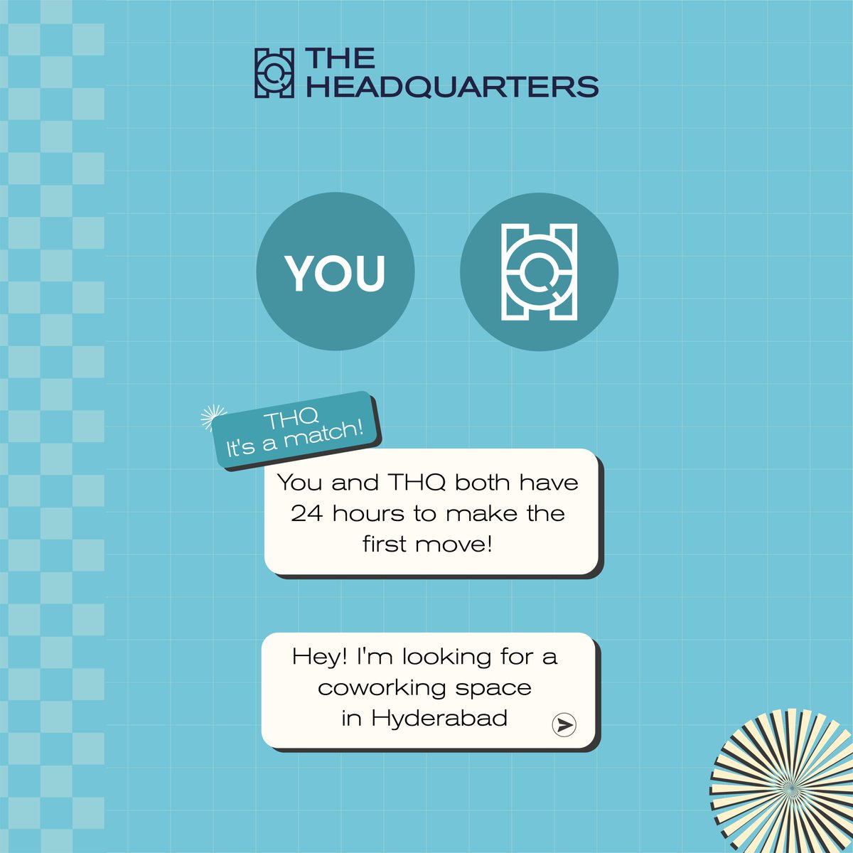 TheHQSpace's tweet photo. Perfect Match with THQ!

Finding the right office
space for your business is like finding your ideal partner. Don't settle for less!

Contact us to get your match!

https://t.co/tiAKURkXDg

#THQ #OfficeSpace #Coworking #BusinessSolutions #WorkspaceGoals #OfficeInspiration https://t.co/6jp6b7LQOQ