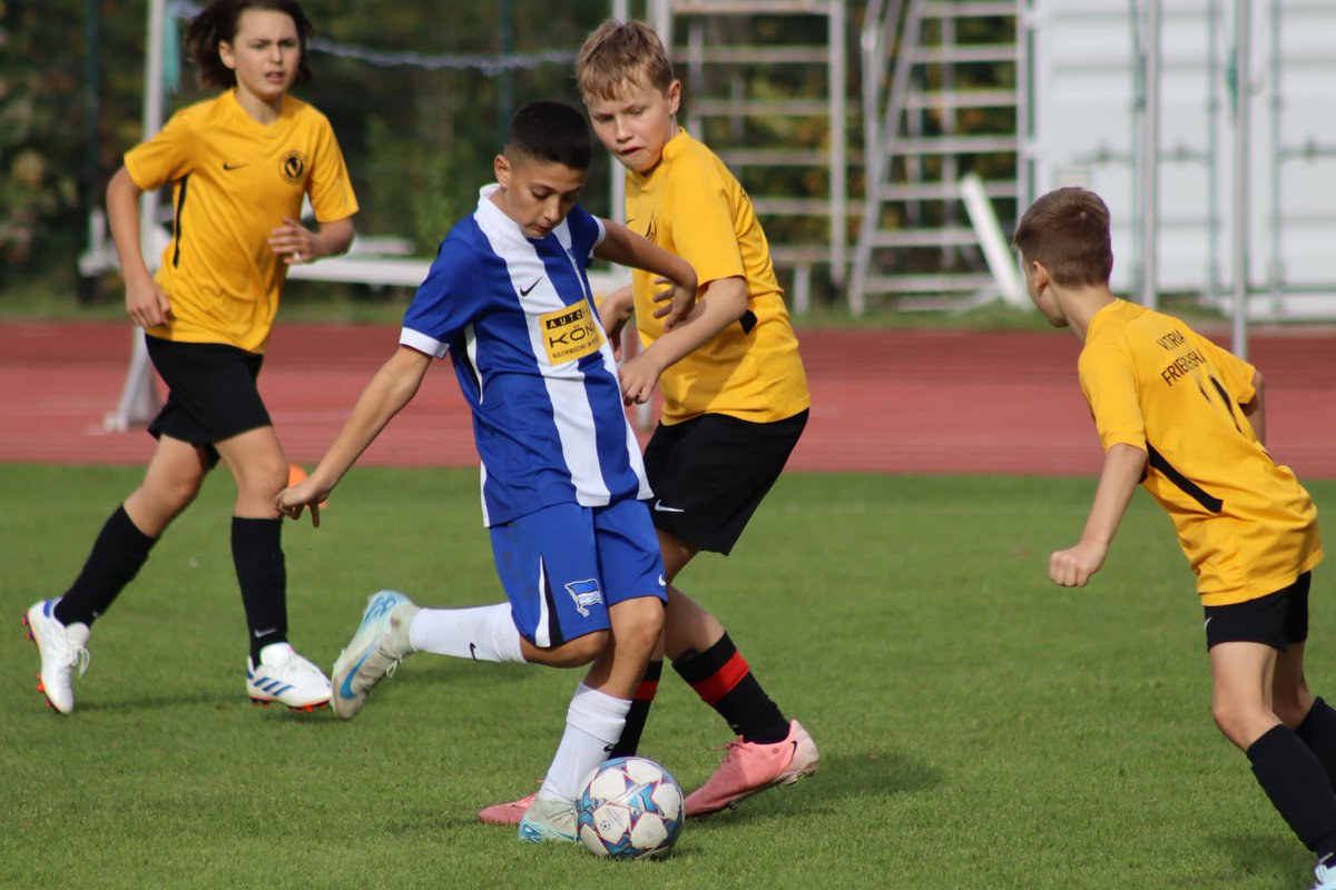 HerthaBubis's tweet photo. Unsere #BSCU12 spielte am Wochenende beim Herbstturnier von @rotweiss90hellersdorf mit! 🍂⚽️ In zwei Teams aufgeteilt erreichten sie bei dem U13-Turnier das Viertel- bzw. Halbfinale. 💪💙
📸 @rotweiss90hellersdorf
#HerthaBubis #HaHoHe https://t.co/ZvPiWNBOqz
