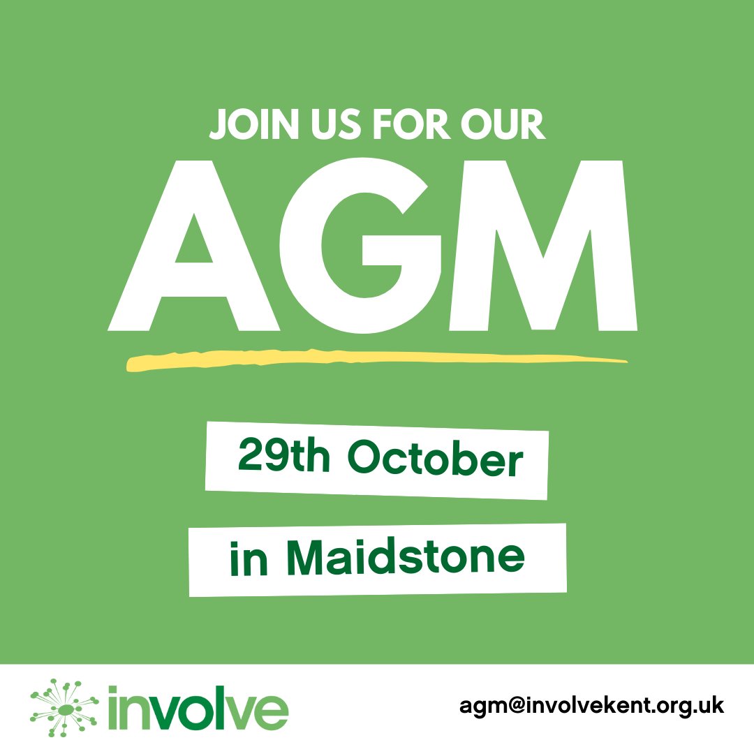 Book your space at our upcoming AGM! Tuesday 29th October 2024 from 1pm at The Corn Exchange in Maidstone. We will be sharing our work in the community over the last year, with a focus on our partnerships. 
eventbrite.com/e/agm-2024-tic…