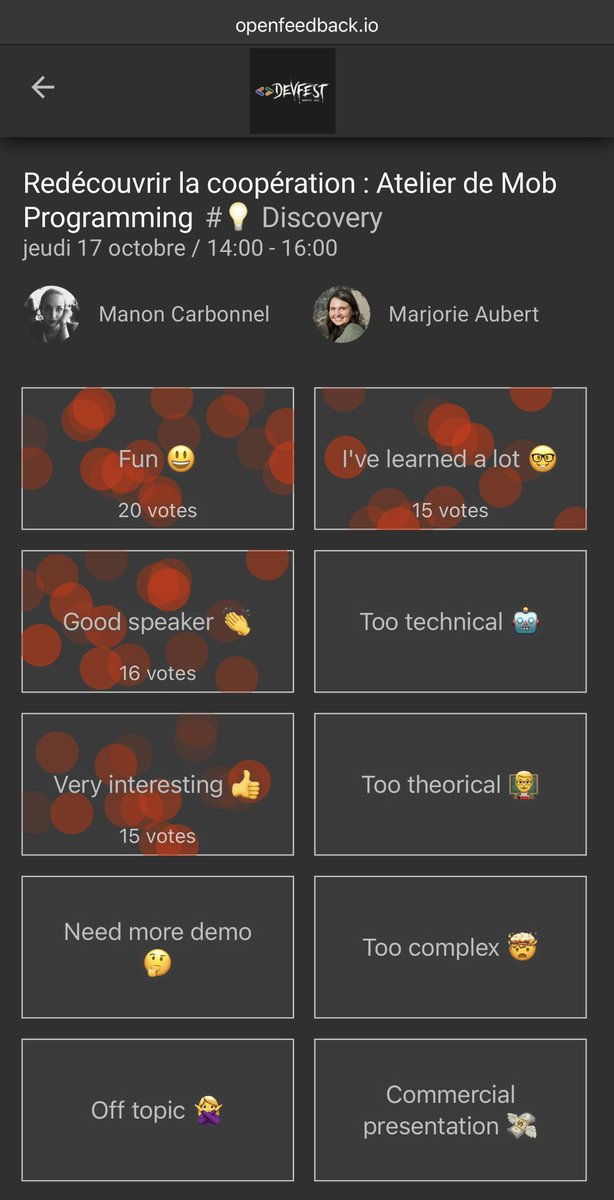 manoncarbonnel_'s tweet image. 🎉 Un immense merci à toutes celles et ceux qui ont participé à notre atelier de Mob Programming au DevFest Nantes ! 🎉
#mobprogramming #whorunthetech2024 #DevFestNantes2024