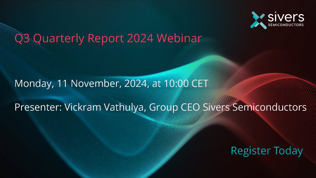 Our CEO Vickram Vathulya presents the Q3 quarterly report on 11 November, 2024, at 10:00 CET.

Register for the webinar: lnkd.in/dNuXMwDM