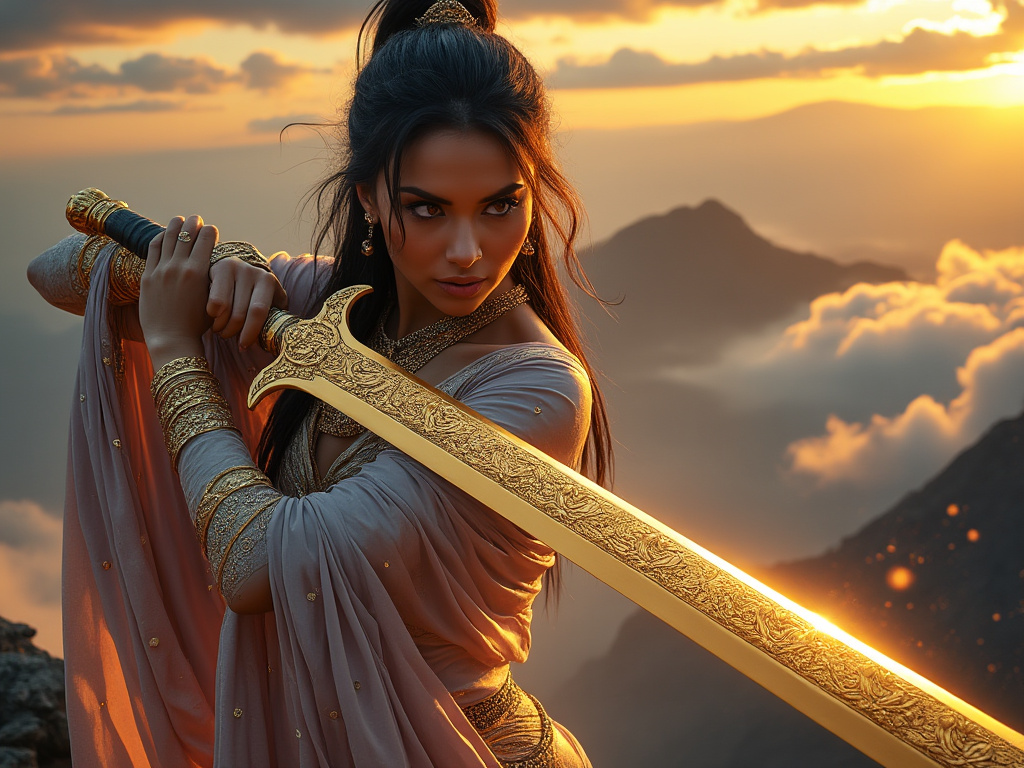 dainiusex7's tweet photo. "Blade of the Golden Dawn"
#WarriorOfLight #SunrisePower #AIart #AIArtwork #AIイラスト https://t.co/fKIfmM3yzG