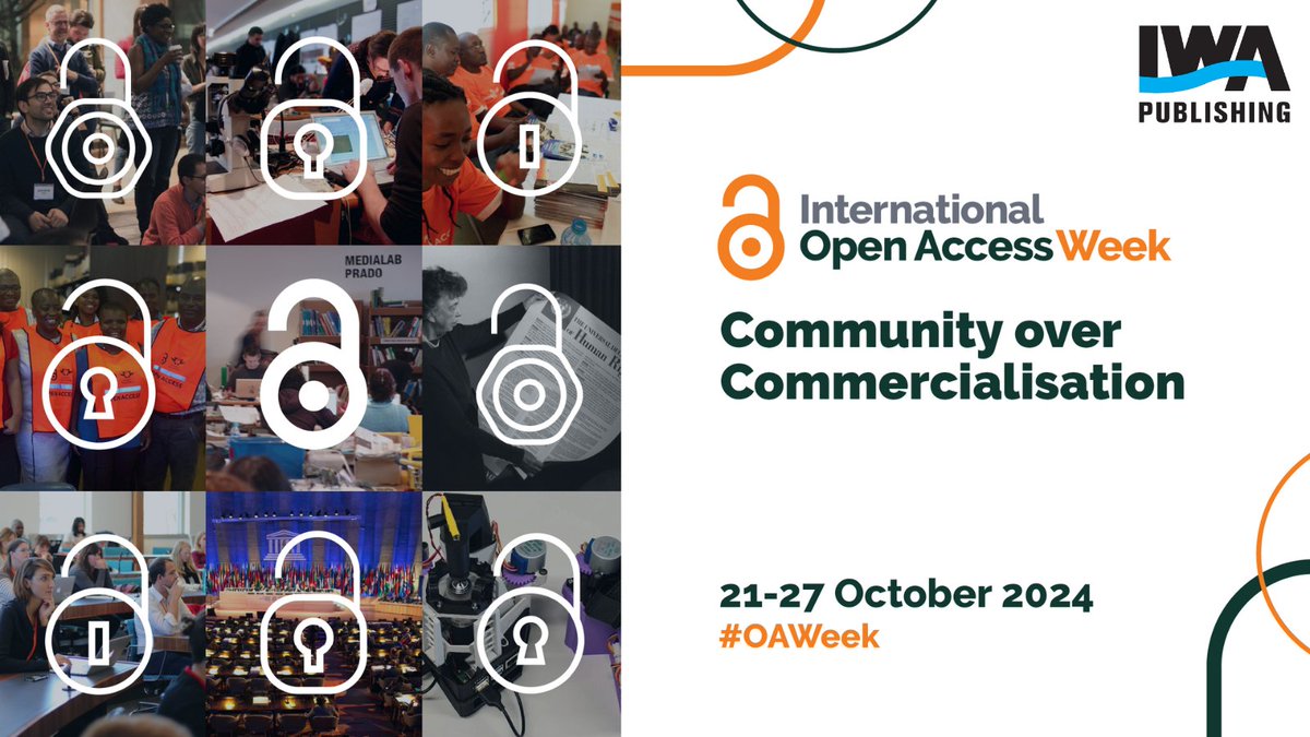 🔓 This year, #OAWeek continues the call to put “Community over Commercialization” and prioritize approaches to open scholarship that serve the best interests of the public and the academic community ➡ mailchi.mp/iwap/oa-week-2…

#Water #Research #AcademicPublishing #Community