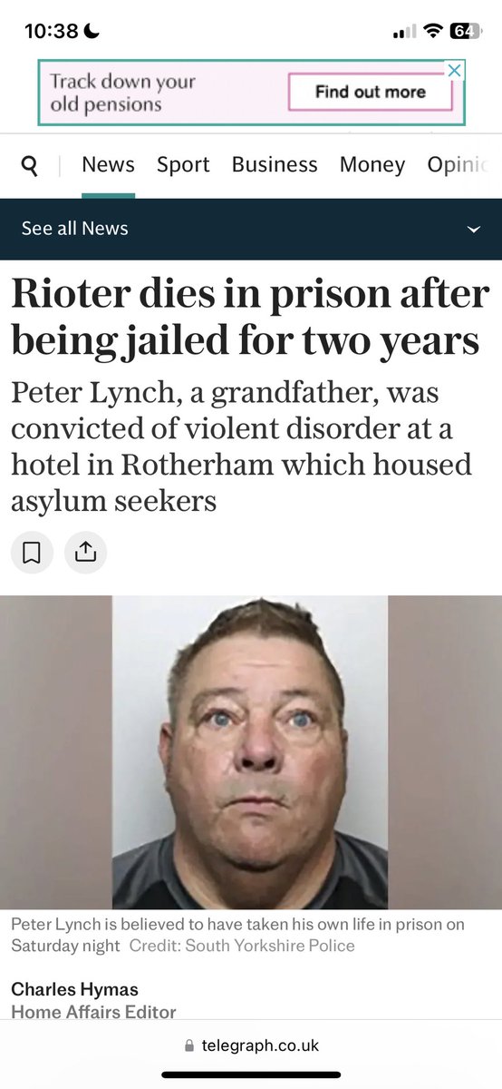 sophielouisecc's tweet image. This man is an old grandfather 

All he did was wave a placard and shout at police. He was then jailed for two years and took his own life behind bars. 

Meanwhile two boys who broke a female officers nose remain free 

Wow