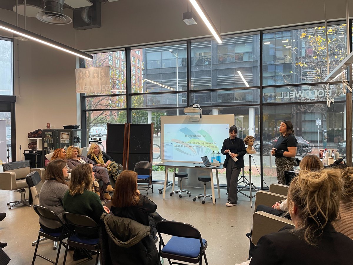 ISEinWales's tweet photo. Fantastic to have Linzi Weare and Phoebe McLavy from Reds Hair and Beauty with us today at #SkillsFest24 talking all things Hairdressing @CAVC 

Providing our educators and trainers opportunities to master their skills and take back learnings to the classroom and workplace. https://t.co/dmvgGEovxS