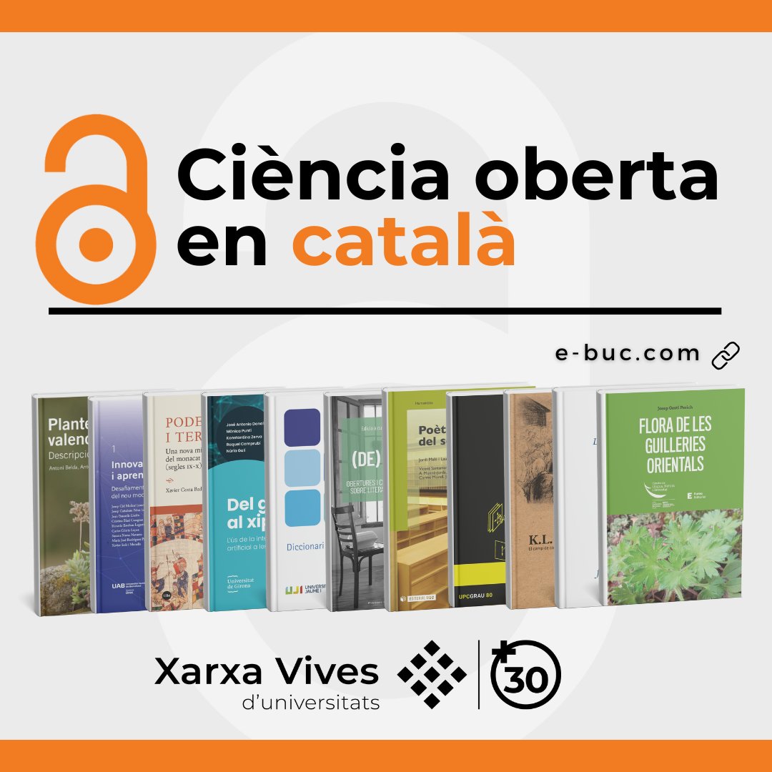 📌 CIÈNCIA OBERTA EN CATALÀ!

📚 🗓️ Del 21  al 27 d'octubre celebrem la Setmana de l'Accès Obert amb la campanya #CiènciaObertaenCatalà

📥 Aprofita i descarrega les obres que les editorials universitàries han seleccionat per aquesta fita👇
vives.org/2024/10/21/cie…
