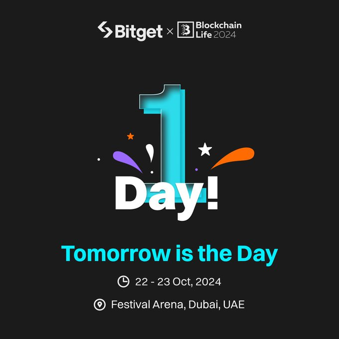 BitgetMENA's tweet photo. 🚀 غدًا هو اليوم المنتظر!
استعدوا للحدث الكبير في #BlockchainLife2024 مع #Bitget في دبي! 🔥
نراكم غدًا في قمة التكنولوجيا والابتكار!
📅 22 - 23 أكتوبر
📍 فيستيفال أرينا، دبي، الإمارا��
#BitgetMENA #بيتجيت #TradeSmarter #Bitgetmena #Bitgetmenaevents https://t.co/uR7DsKllQG