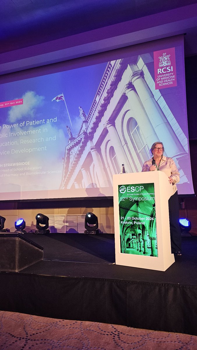 Plenary III on the power of involvement of patients in education and services by Prof. Judith Strawbridge #escpkrakow2024
@ProfDerekS 
@IntJClinPharm 
<a href="/ESCPNews/">ESCP</a>