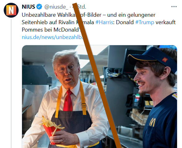 Walnusskipferl's tweet photo. .
Trump verkauft gar nichts. 
Die Pommesbude ist für ihn zugesperrt worden. 

Deppen-Dünnschiss von der #Gotthardt-#NIUS-Kloake. https://t.co/ZJmkVJBKG4