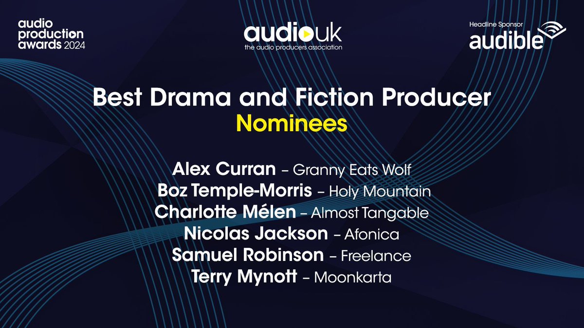 Nominated for 6th year running...
#APAs24 <a href="/WeAreAudioUK/">AudioUK</a>