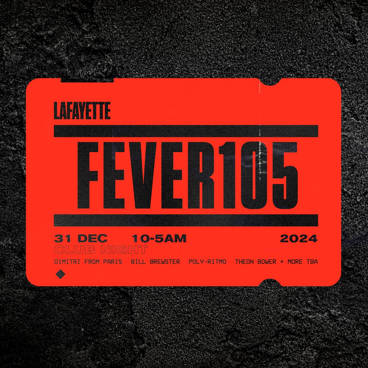 LafayetteLondon (@londonlafayette) on Twitter photo Fever 105's Midnight Funk - 31.12.24
LINE UP:
Dimitri From Paris
<a href="/djhistory/">@djhistory.bsky.social</a>
Colleen 'Cosmo' Murphy
Poly-Ritmo
Theon Bower
<a href="/shakalovesyou/">Shaka Loves You</a>
+ more TBA
🎟 Tickets on sale now 🎟
lafayettelondon.com Fever 105's Midnight Funk - 31.12.24
LINE UP:
Dimitri From Paris
<a href="/djhistory/">@djhistory.bsky.social</a>
Colleen 'Cosmo' Murphy
Poly-Ritmo
Theon Bower
<a href="/shakalovesyou/">Shaka Loves You</a>
+ more TBA
🎟 Tickets on sale now 🎟
lafayettelondon.com